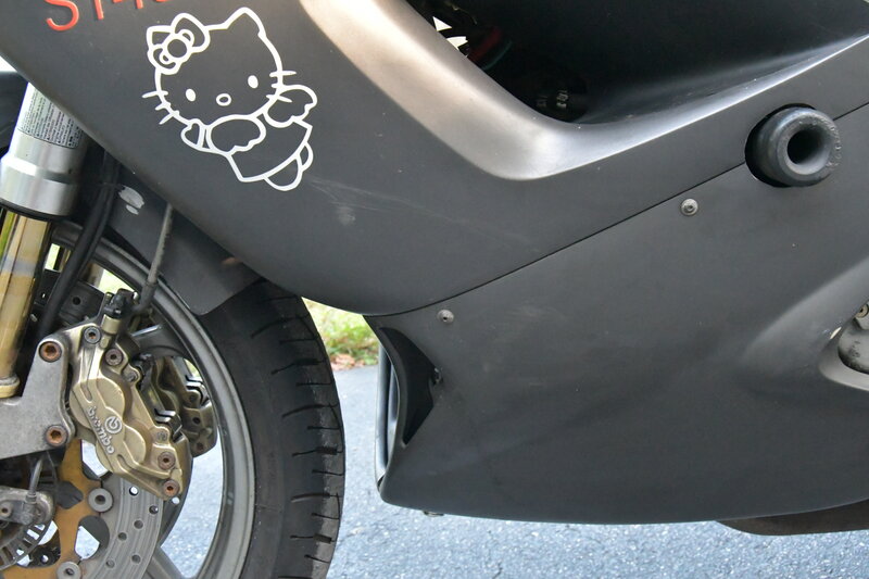 left fairing scratches